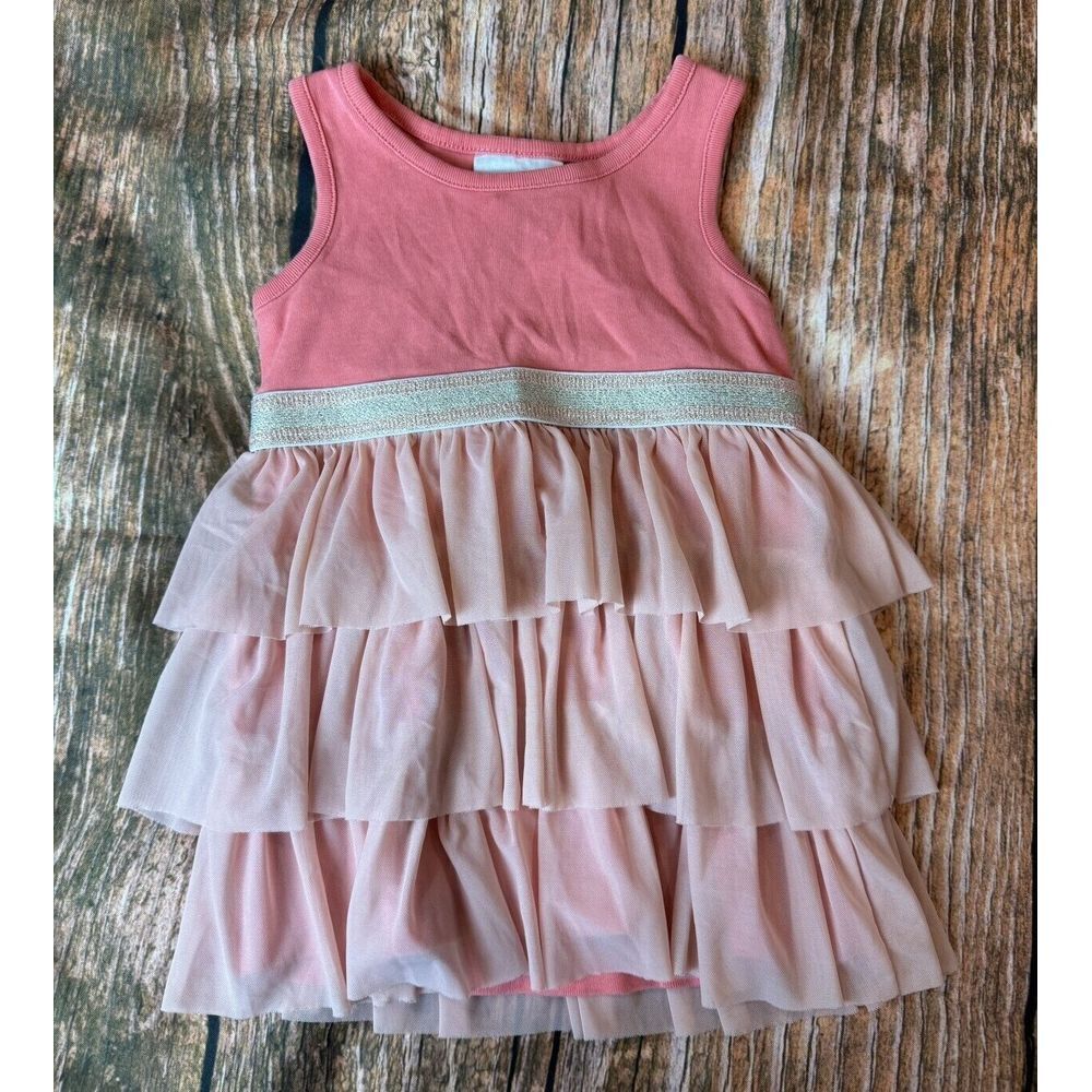Hanna Andersson 80 (18-24m) Peach Pink Tulle Dress